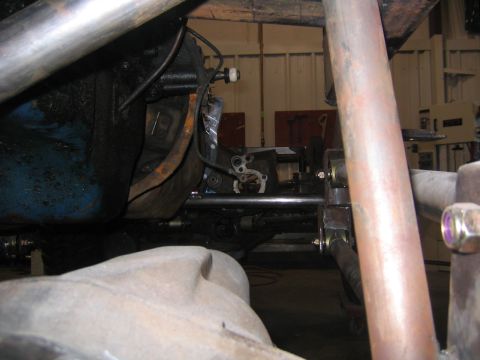 1982 Ford Bronco - Underside view of vehicle mechanical components, likely during a repair or modification.