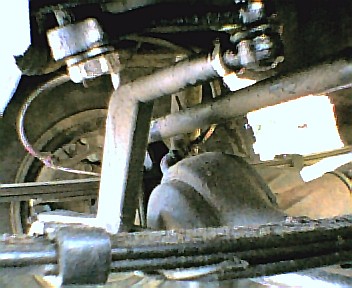 1982 Ford Customline - Underside view of vehicle suspension components, likely from a truck or older car.