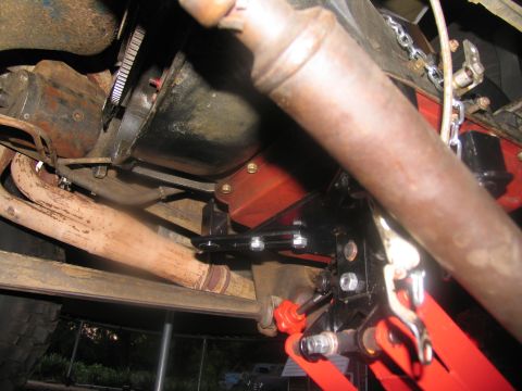 1978 Ford Bronco - Undercarriage view of vehicle components, including transmission and exhaust system.