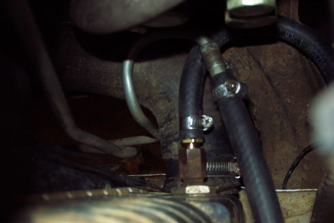 1996 Ford Bronco - Transmission Oil Cooler B&M Model 70264 Connections Into Factory Lines (7/6/2006)