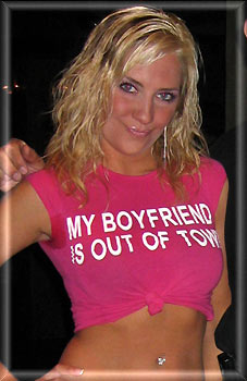 1986 Ford Bronco - A woman poses for a photo wearing a pink t-shirt with a humorous message.