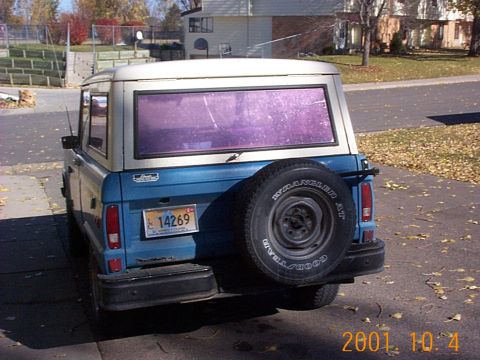 1972 Ford Bronco - Modified bumper & homemade tire rack that came with it