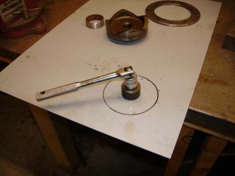 1969 MINI Cooper - fuel tank lid - small punch first