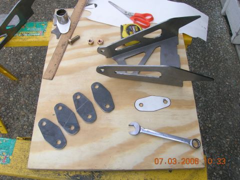 1996 Ford Bronco - Making tabs for over engine crossbrace