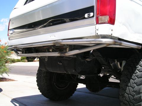 1993 Ford Bronco - Custom rear bumper and fuel tank on a 1992 Ford Bronco.