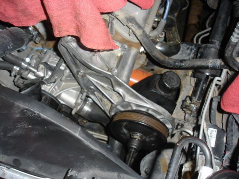 1996 Ford Bronco - New pump and bracket installed.