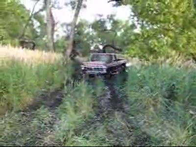 1973 Ford F-250 - Had to jockey around a little bit to get it out of the hole.