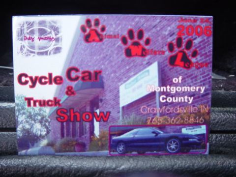 1995 Ford Probe - Advertisement for a 2006 car, truck, and motorcycle show in Crawfordsville, IN.