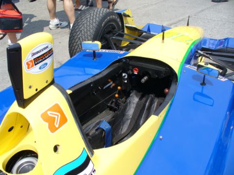 1995 Ford Taurus - Cockpit view of a race car with "Champ Car World Series" branding on the headrest.