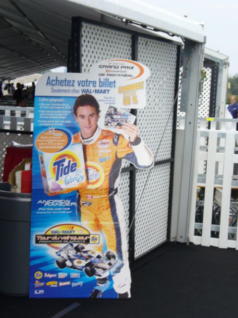 1995 Ford Taurus - Andrew Ranger cutout promotes Grand Prix de Montreal ticket sales at Wal-Mart.