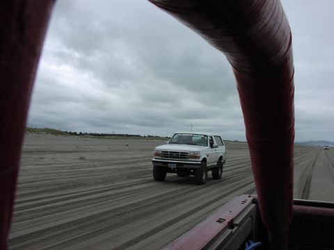 1996 Ford Bronco - Driving along the beach. (by The Heyer's, 5/20/2006)