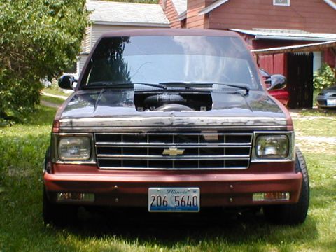 1998 Ford Taurus - My truck with hole in the hood when I was wating for my scoop from Jegs.com