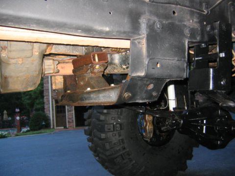 1979 Ford Bronco - crossmember fixed... no front driveshaft in this pic... first day... still on order at that time...