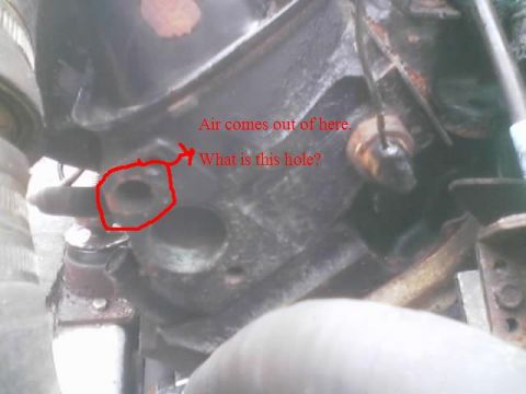 1989 Ford Bronco - At high revs, and high temps, I think blue smoke comes from this hole.