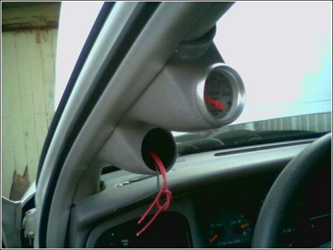 1997 Mercury Grand Marquis - Final installation of the Marauder Dual Guage Pillar pod from Autometer. Pod ships black so matched paint (so close it scares me) at walmar…