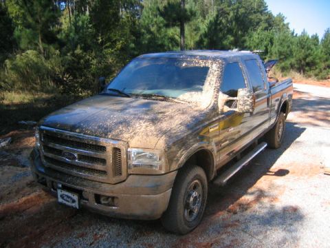 2005 Ford F-250 - My buddie flipped mud all over me from his truck...
