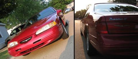 1995 Ford Thunderbird - The rear of the car shows 'Thunderbird LX' badging, indicating a 1994 model year.