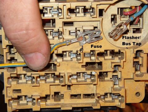 1983 Ford Bronco - All dash fuse terminals are identical, but the flasher terminals have no side tabs. IF THE IMAGE IS TOO SMALL, click it. GO TO THE NEXT PAG…