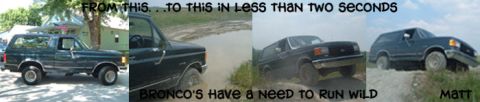 1988 Ford Bronco - A Ford Bronco is shown in various off-road scenarios, illustrating its capability in challenging terrain.