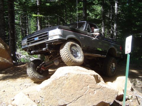 1989 Ford Bronco - Me on the BIG rock