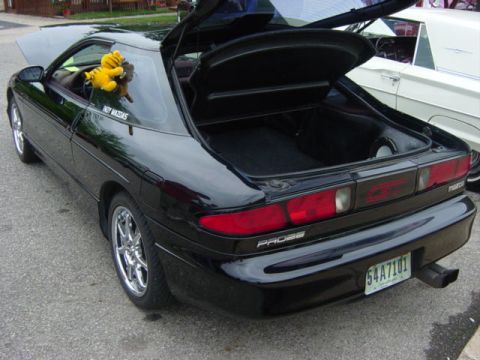 1995 Ford Probe - 1995 Ford Probe at Hillsboro Car Show '06. The trunk and hood are open.