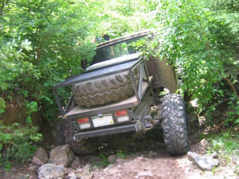 1981 Ford Bronco - This 1981 Ford Bronco is equipped for off-road adventures with its modified rear end and spare tire carrier.