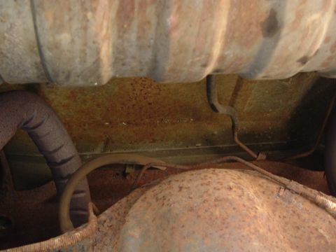 1972 Ford Torino - Floor pan above axle