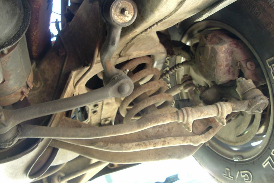 Pass side front suspension