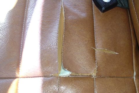 1972 Ford Torino - Drivers side seat rip