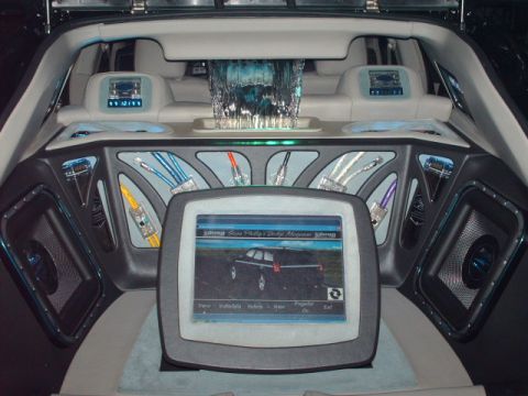 1995 Ford Probe - The screen in this custom car interior shows a Dodge Magnum, not a 1995 Ford Probe.