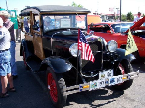 1972 Ford Ranchero - This 1930 Ford Model A Delivery Truck is on display at an outdoor event.