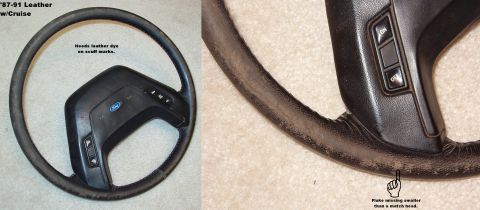 1983 Ford Bronco - Steering Wheel '87-91 w/cruise horn pad Wheel fits all pre-92 columns. Cruise horn pad can be used on cruise columns, or non-cruise horn pa…