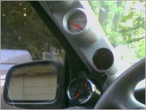 1997 Mercury Grand Marquis - Final install picture of the guage pods and remounted Tachometer. Other empty pod will be used for either fuel pressure or Nitrous pressure.