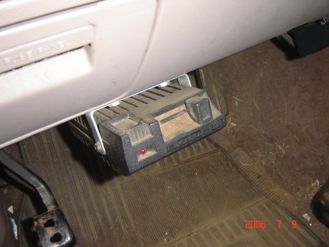 1993 Ford Bronco - A brake controller is visible under the dashboard, near the fuse panel.