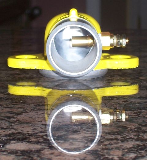 2002 Ford Mustang - Temp sending unit tapped into thermostat housing. Front view