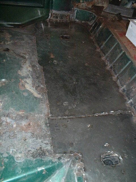 1979 Ford Bronco - Sheet metal (18 gauge) laid over thinning steel floor.
