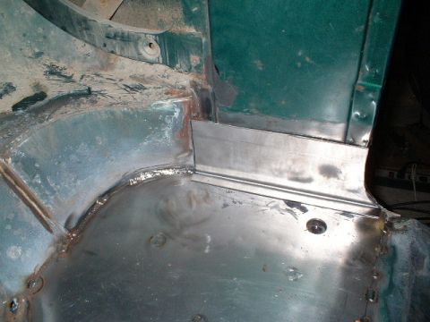 1979 Ford Bronco - Driver's side B-Pillar - With sheetmetal patch.