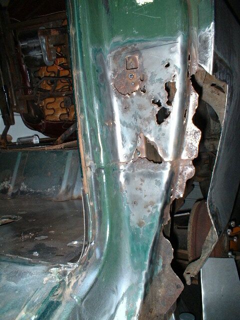1979 Ford Bronco - Door jamb rusted out.