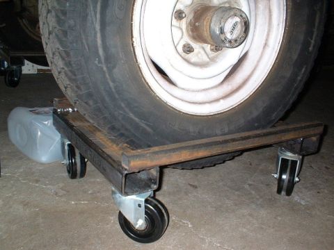 1979 Ford Bronco - Another shot of dolly. Spacing made to fit up to 38x16 swampers (stock tires shown).