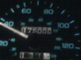 1996 Ford Probe - The odometer displays 175,000 miles, with the Supermotors.net logo visible at the bottom.