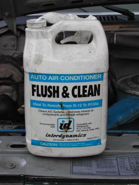 1985 Ford Bronco - Flush & Clean In my case the compressor had been off since I bought the Bronco so I didn't have any old R12 to get rid of. From what I'm to…