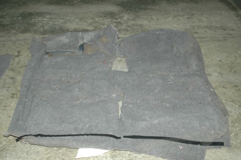 1993 Ford Mustang - Car carpet removed from a vehicle, appears to be for the interior floor.