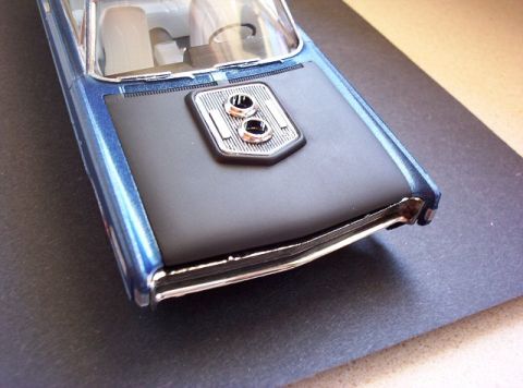 1995 Mercury Sable - Black primer hood plus special hood insert.