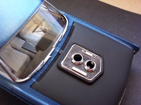 1995 Mercury Sable - Close-up of the custom hood insert.