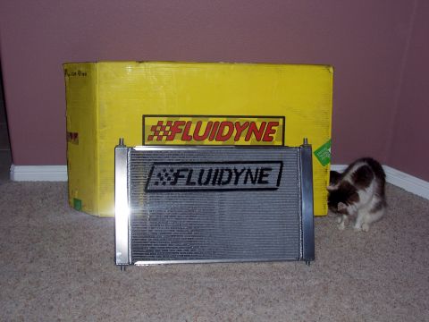 2002 Ford Mustang - New Fluidyne all aluminum radiator arrived.