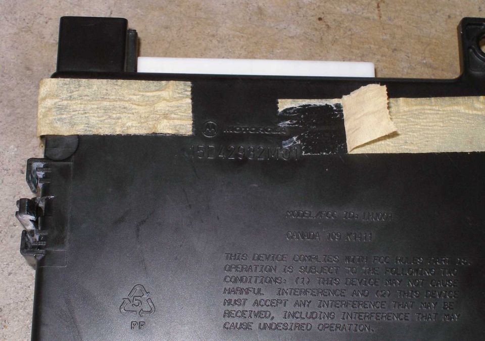 Motorolla part number on the underside.