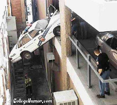 1996 Ford Crown Victoria - Cop Backed off of parking ramp...