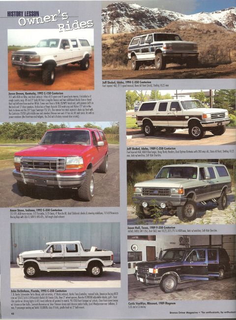 1993 Ford C-350 (Centurion Conversions) - This 1992 Ford C-150 Centurion Conversion SUV is shown from a three-quarter front angle.