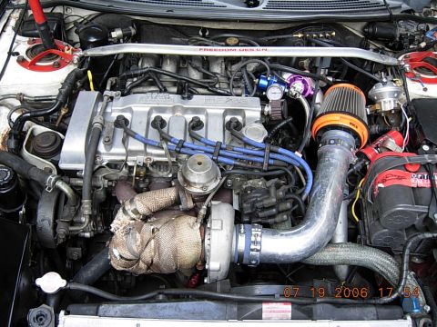 1993 Ford Probe - Engine bay details include a turbocharger and custom intake piping, with a date stamp from 2006.