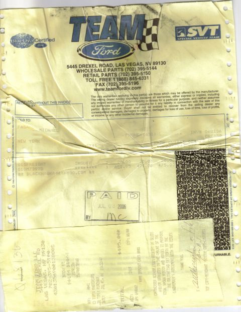 1989 Ford Crown Victoria LTD - Wide Ratio Reciet.